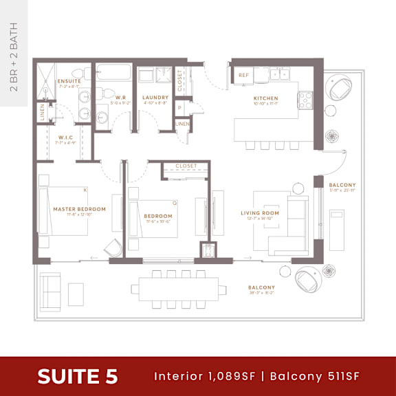 Suite 5 Floorplan at Damask, Windsor, ON