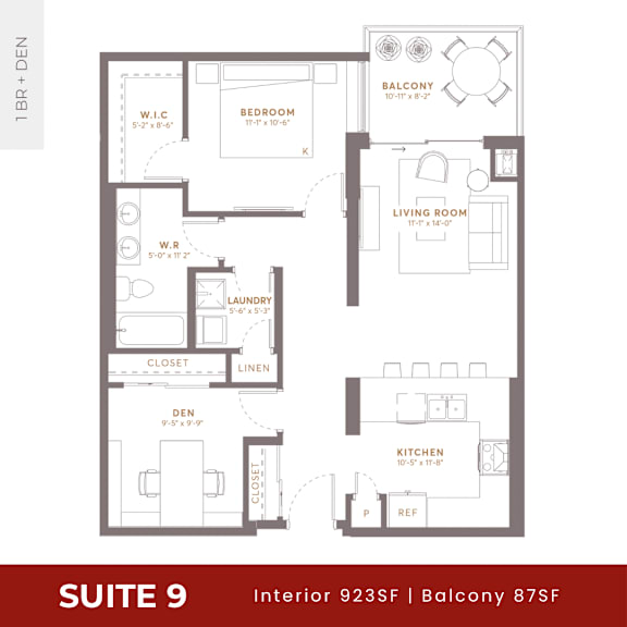 Suite 9 Floorplan at Damask, Windsor, ON, Ontario