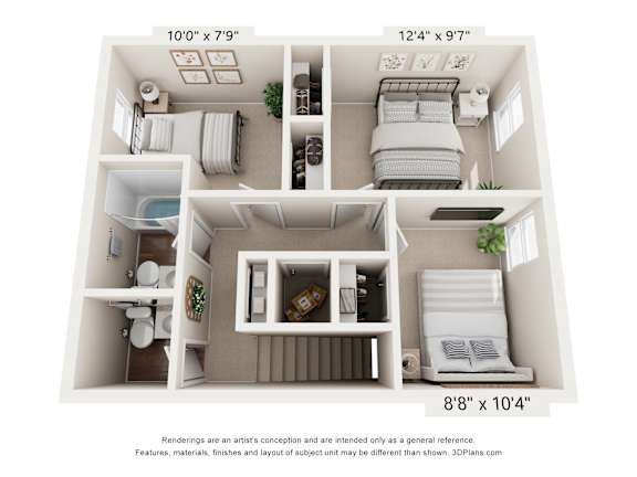 3 bed 1.5 bath A at Woodlocke Apartments, Moncks Corner