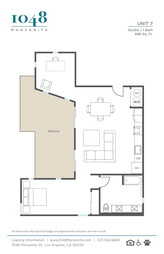 S4 Floor Plan at 1048 Manzanita, Los Angeles, 90029