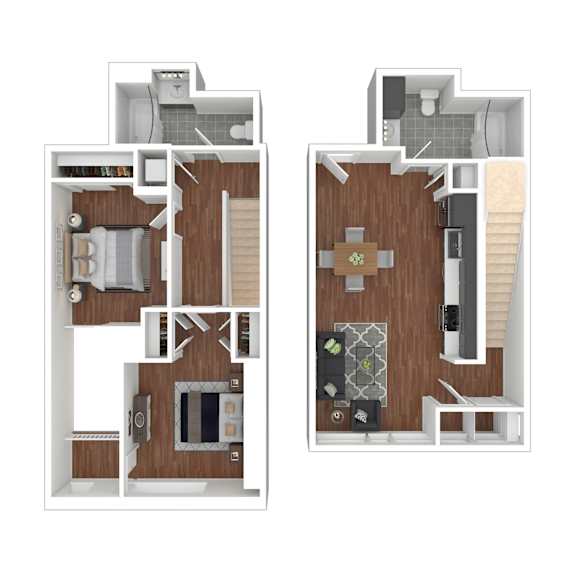 Floor Plan  2-G Floor Plan at Eleven Fifty Clay Street, Oakland, CA 94607