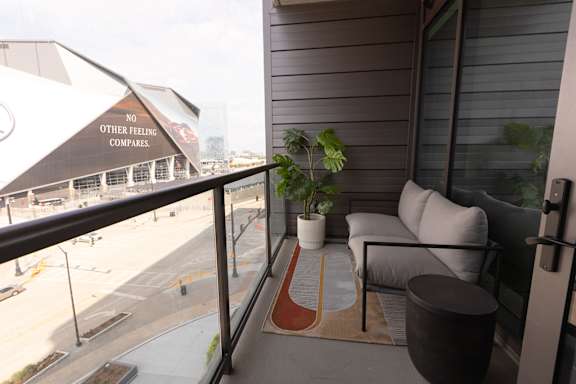 Balcony with a Couch at The Mitchell , Atlanta, GA
