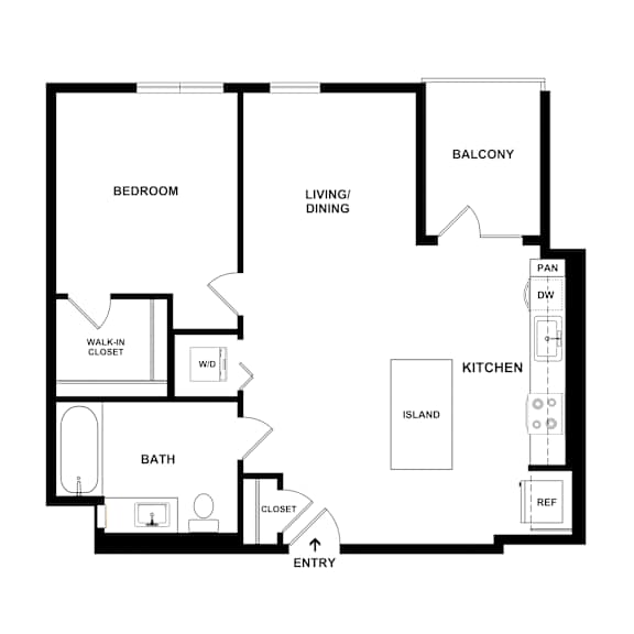 A black and white image of a floor plan for a home.