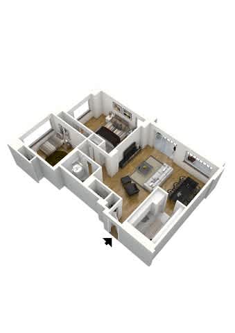 B1B Floor Plan at Ashlawn at Southern Towers, Virginia, 22311