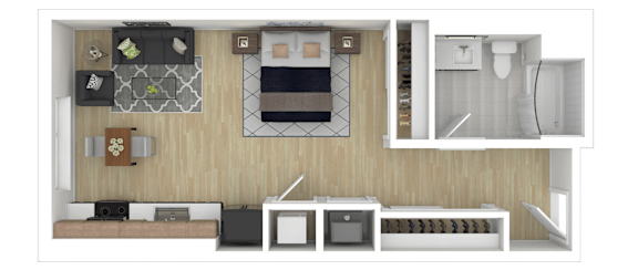 0A Floor Plan at Channel House, Oakland, 94607