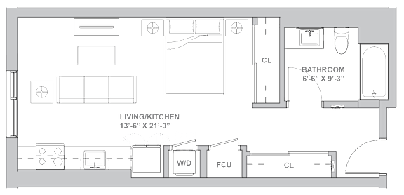 0A Floor Plan at Channel House, Oakland, California