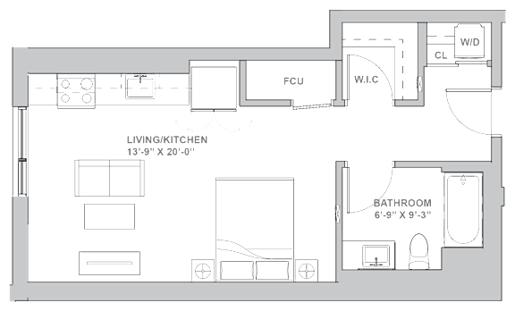 0C Floor Plan at Channel House, Oakland, 94607