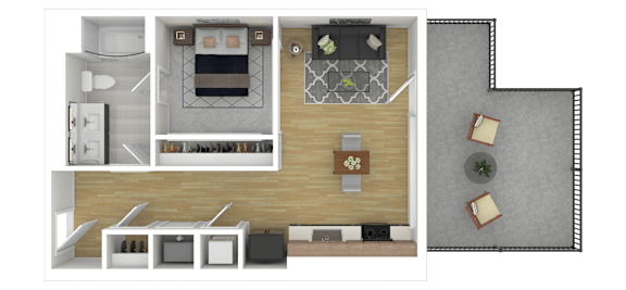 1A Floor Plan at Channel House, California