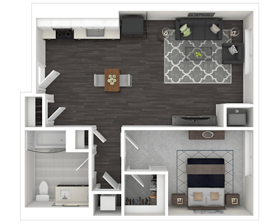 1F2 Floor Plan at Channel House, Oakland