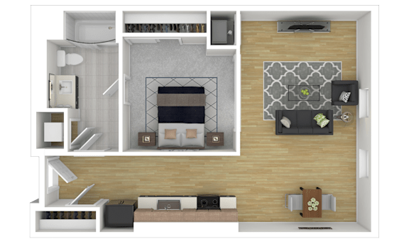 1G Floor Plan at Channel House, Oakland