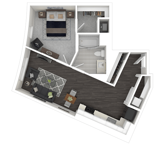 1I Floor Plan at Channel House, Oakland