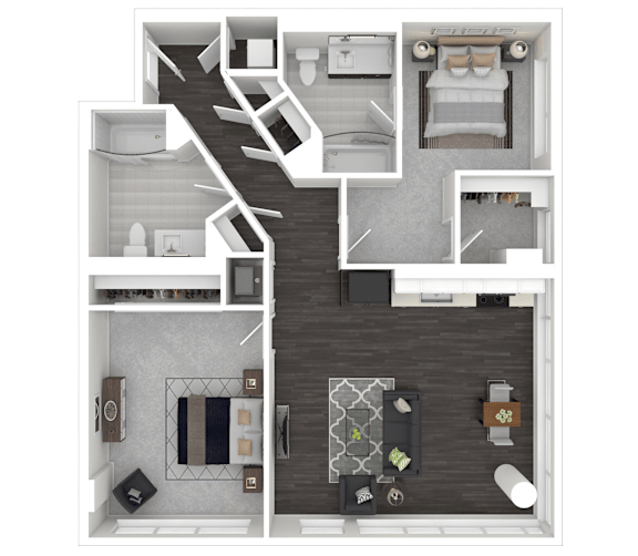 2A Floor Plan at Channel House, Oakland, California