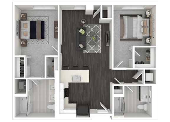 2D Floor Plan at Channel House, Oakland