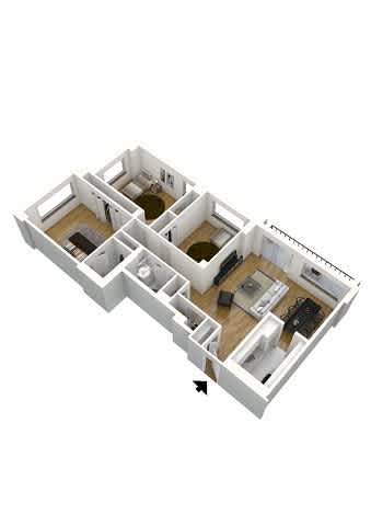 C2A floorplan at Monticello at Southern Towers, Alexandria, Virginia, 22311