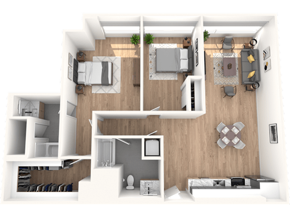 H1 floorplan at 701 Hudson, Los Angeles