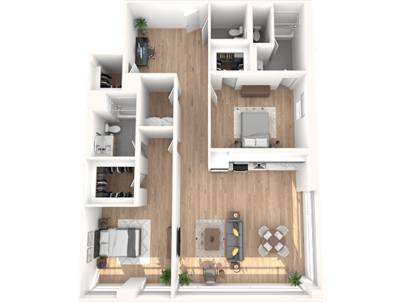 L1 floorplan at 701 Hudson, Los Angeles, California, 90005