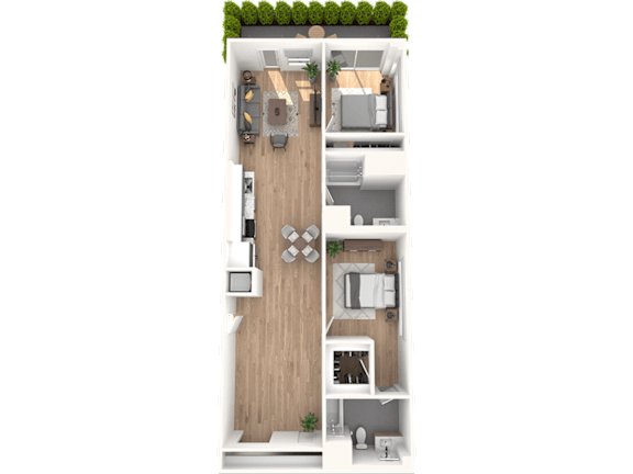 M2 floorplan at 701 Hudson, Los Angeles, 90005