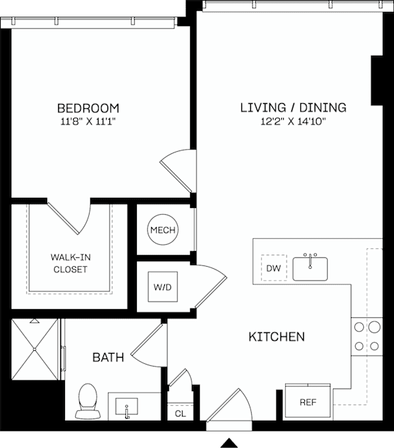 A1 Floor Plan at The Mitchell , Atlanta