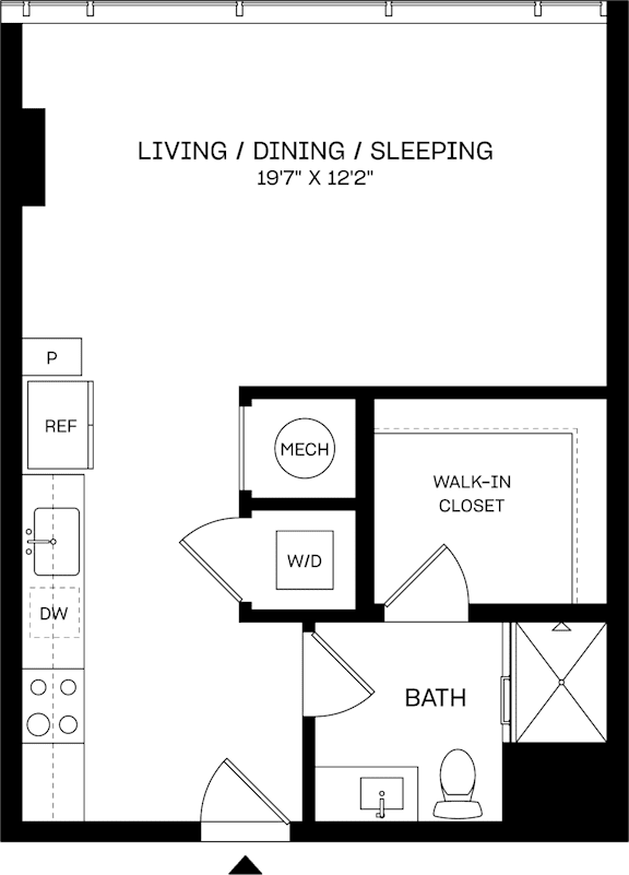 S2 Floor Plan at The Mitchell , Atlanta, GA