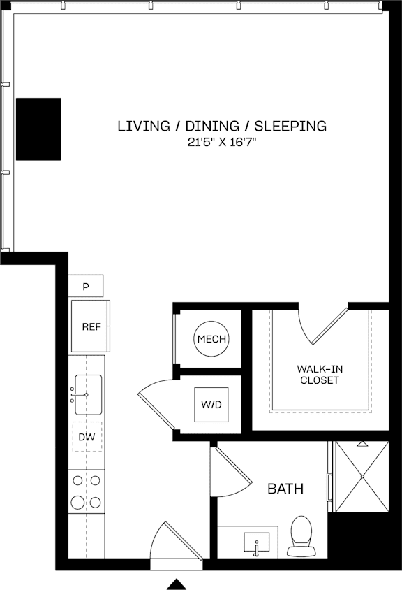 S3 Floor Plan at The Mitchell , Atlanta