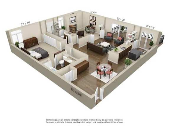 C3 Floor Plan at The Lex At Lowry, Colorado