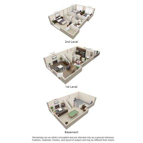 TH3 Floor Plan at The Lex At Lowry, Denver, Colorado
