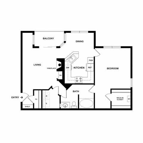 Ashford Floor Plan Ashford Floor Plan at Onyx183, Austin, TX 78729