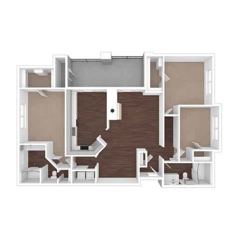 CHARLESTON Floor Plan at Onyx183, Austin