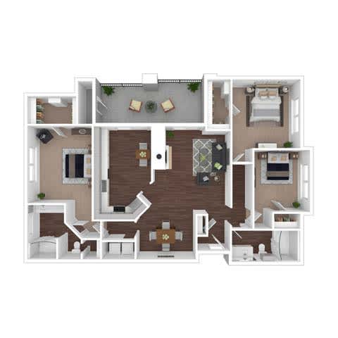 CHARLESTON Floor Plan at Onyx183, Austin Texas