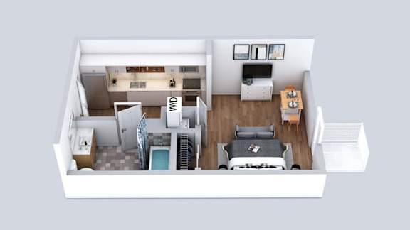 A1 Floor Plan A1 Floor Plan at Prizma, Los Angeles California