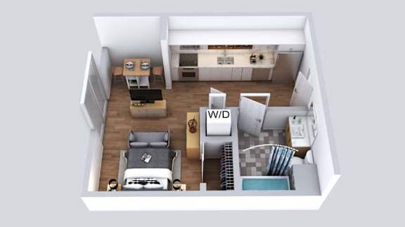 A2 Floor Plan at Prizma, Los Angeles