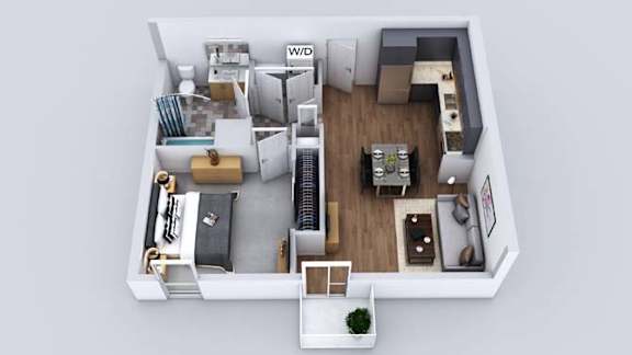 B1 Floor Plan at Prizma, California, 90038