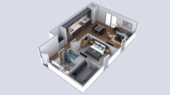 B3 Floor Plan at Prizma, Los Angeles, CA