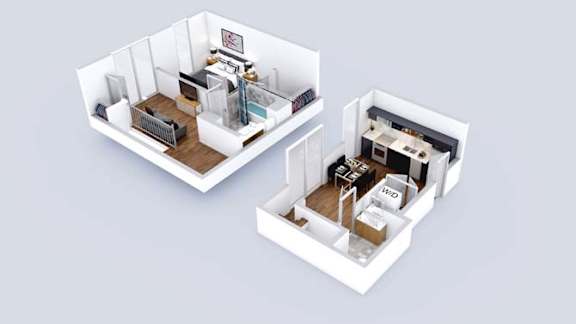Level B Floor Plan Level B Floor Plan at Prizma, Los Angeles California