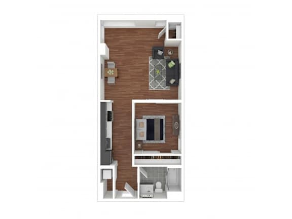 1A Floor Plan 1A Floor Plan at Eleven Fifty Clay Street, Oakland, CA