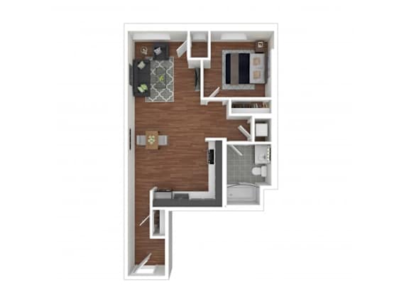 1F Floor Plan at Eleven Fifty Clay Street, Oakland, CA 94607