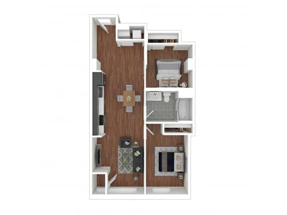 2E Floor Plan 2E Floor Plan at Eleven Fifty Clay Street, Oakland