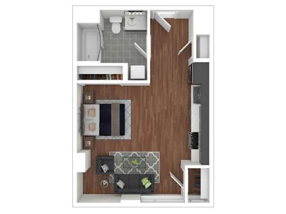 SB Floor Plan at Eleven Fifty Clay Street, Oakland, CA