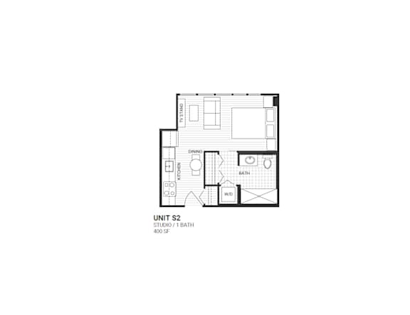 S2 Floorplan at Velaris Living Apartments, Colorado, 80205