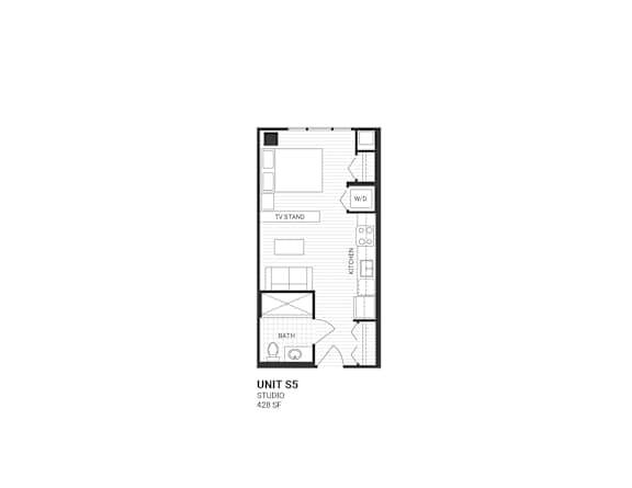 S5 Floorplan at Velaris Living Apartments, Denver, CO, 80205