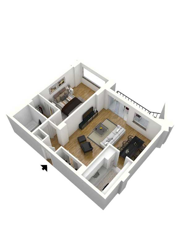 A1C Floor Plan at Stratford at Southern Towers, Virginia, 22311