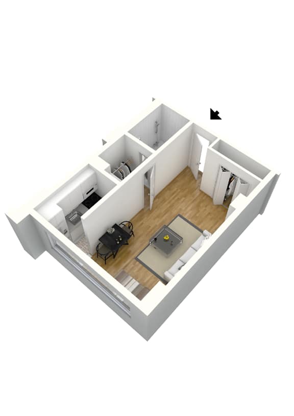 S1A Floor Plan at Stratford at Southern Towers, Alexandria