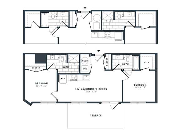 2K Floor Plan at The Vale at the Parks, Washington