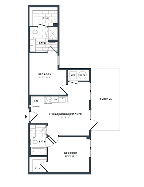 2L Floor Plan at The Vale at the Parks, District of Columbia