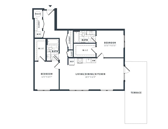2W Floor Plan at The Vale at the Parks, District of Columbia