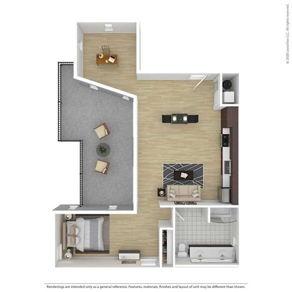 S4 Floor Plan at 1048 Manzanita, Los Angeles California