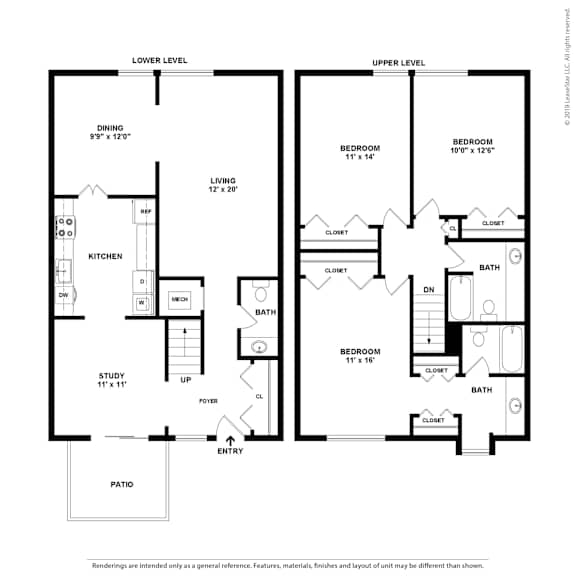 Townhome CTI floorplan at Vistas of Annandale, Annandale, VA