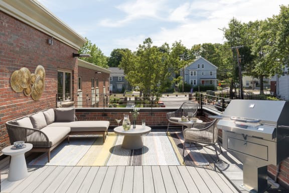 Roof Deck with Grilling Station, Hyde Park, MA