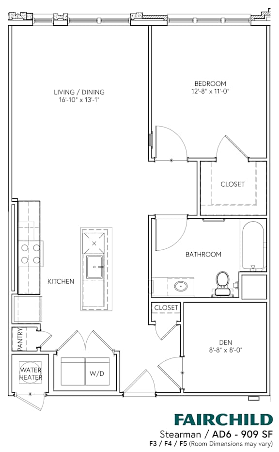 A floor plan for a Fairchild Stearman/AD6-909 SF F3/F4/F5.