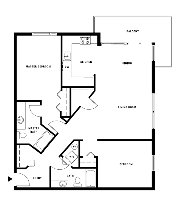A black and white image of a house floor plan.